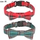 thumbnail image 2 of Collar navideño para perros Laklulu con lazo, collares navideños ajustables a cuadros para perros con lazos extraíbles, 2 of 5