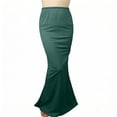 thumbnail image 3 of High Waisted Maxi Skirt for Women Stretchy Bodycon Long Skirt Solid Color Elegant Casual Office Work Wear (XL, Green), 3 of 6