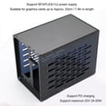 thumbnail image 3 of SFX PC Case, Steel And Acrylic SFX Gaming Case Support 20V 3A 60W PD Charging, SFX Computer Chassis With 6 Detachable Panels, Supports SFX  Power Supply For PC, 3 of 8