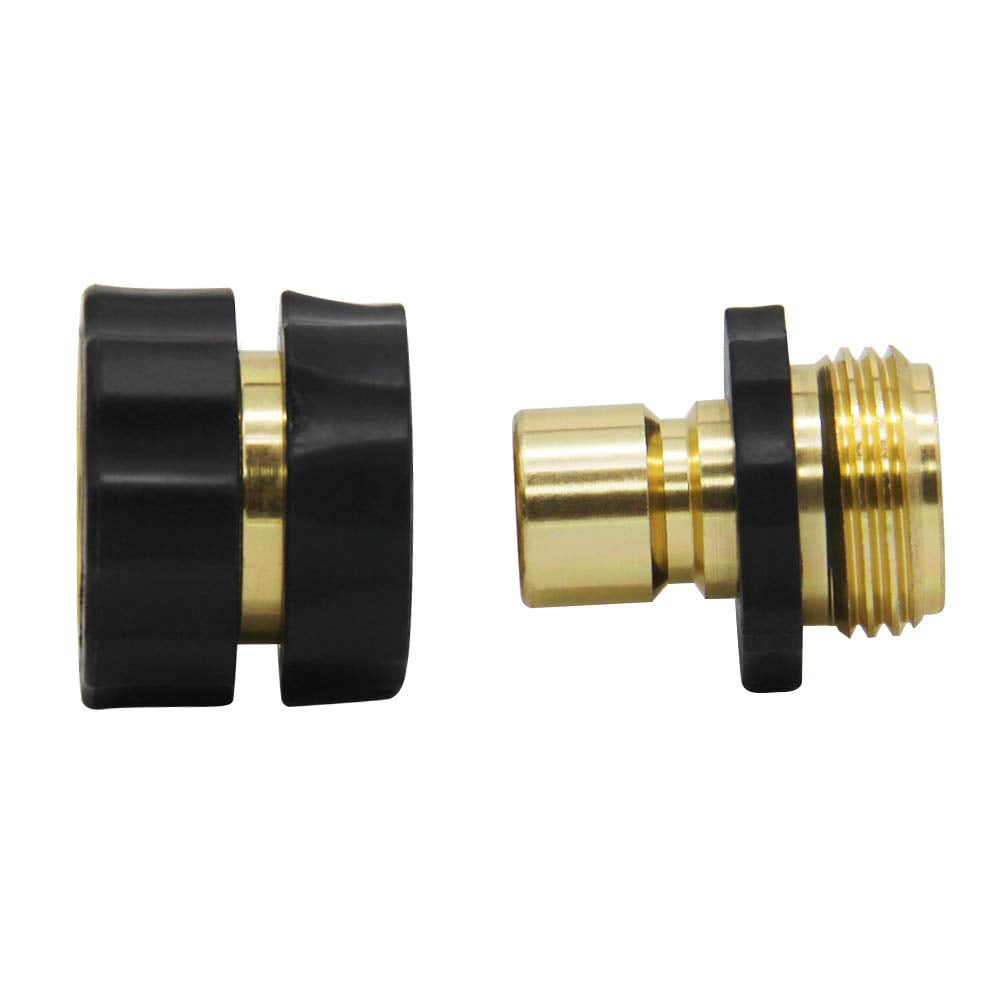4 Male & 4 Female Garden Hose Quick Connectors Set, 3/4" Aluminum Threaded Quick Connect Fittings With Extra Rubber Washers For Watering Systems (4PC)
