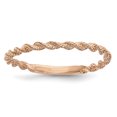 thumbnail image 1 of 14k Rose Gold Twisted Rope Ring, 1 of 8