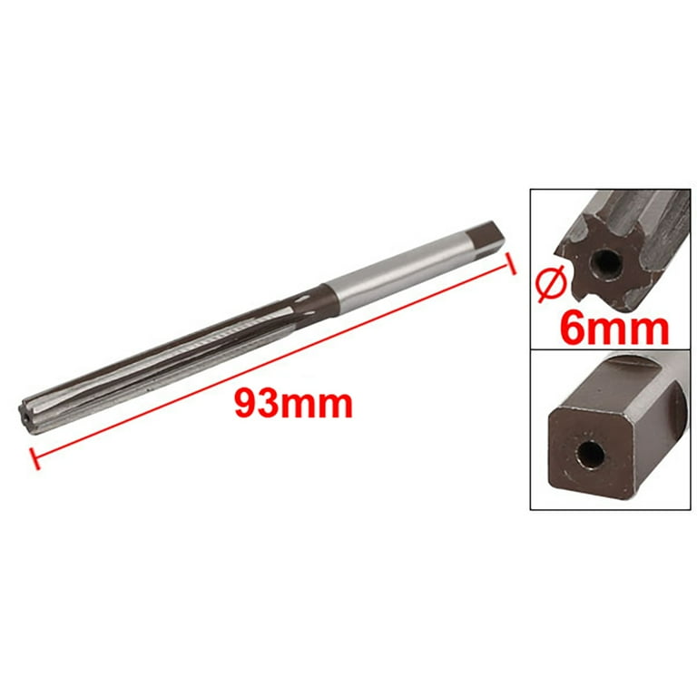 6mm Cutting Dia 6 Flutes Straight Shank Tool Steel Hand