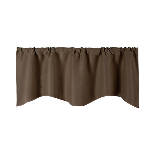 Binwennn Rideaux 42x45 Rideau de Porte Cuisine Occultant Rideau de Fenêtre Couleur Unie Poche Rideau en Forme d'Éventail Rideau Court 52 X 18 Pouces