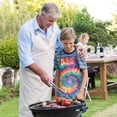 thumbnail image 5 of Rainbow Tie Dye Mandala Pattern Kids Aprons for Girls and Boys,Adjustable Neck Strap Toddler Aprons for Kids Cooking Baking, 5 of 6