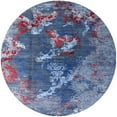 thumbnail image 1 of Ahgly Company Indoor Round Mid-Century Modern Denim Blue Oriental Area Rugs, 7' Round, 1 of 6