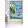 thumbnail image 3 of Healdsburg, California, Sonoma County, Hot Air Balloons (36x54 Giclee Gallery Art Print, Vivid Textured Wall Decor), 3 of 3