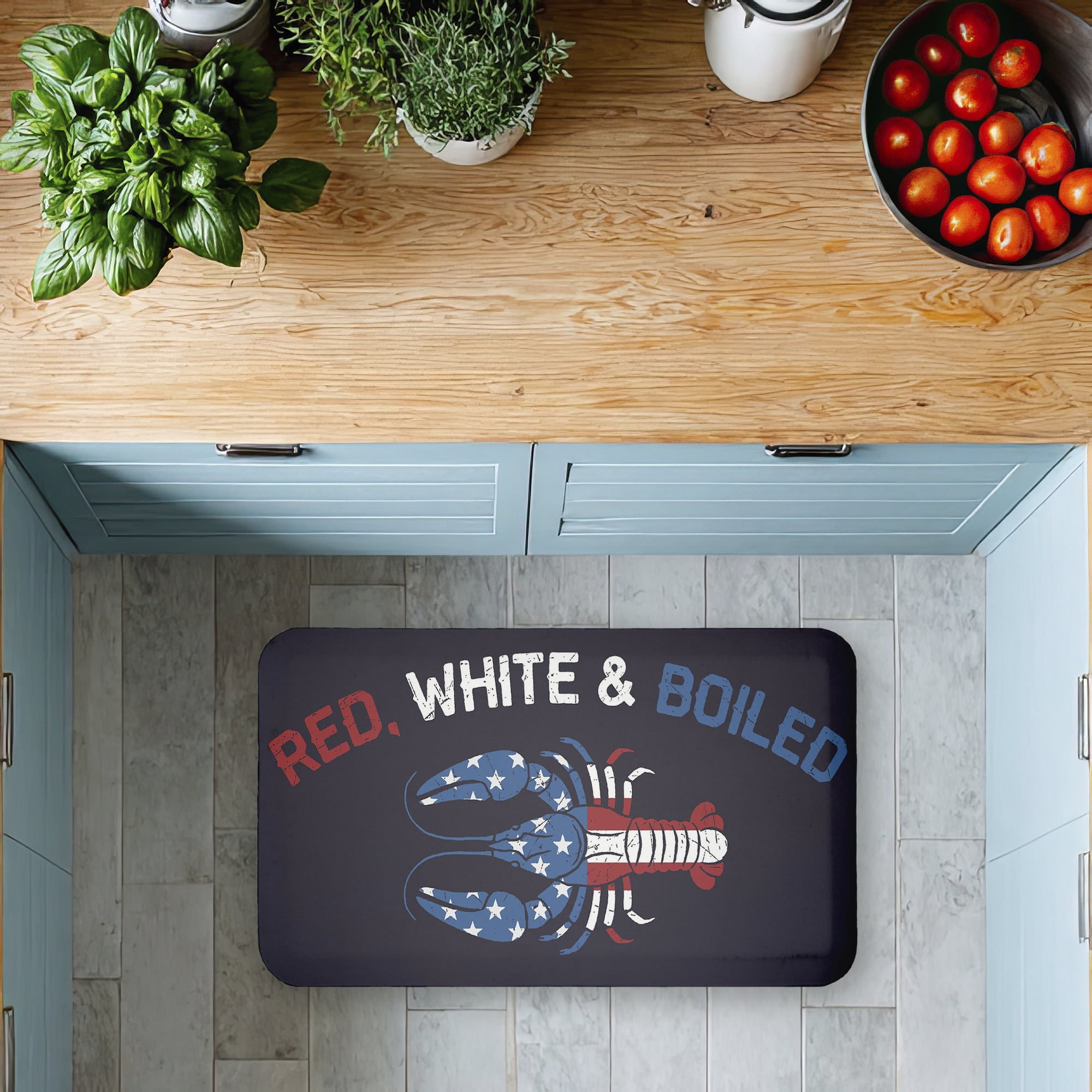 Stupell Industries Red White & Boiled Lobster Printed Anti-Fatigue Floor Mat, design by Jedco Brands Inc.