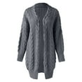 thumbnail image 5 of Vedolay Women's Cardigan Sweater Solid Basic Long Sleeve Open Front Knit Shrugs Cardigans A,One Size, 5 of 5