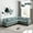 Green Gray, variant on PonLiving 95.5" Sectional Couch Corner Sectional Lounge Sofa Unique Own Combination Sectional Sofa, Dendrobium Green