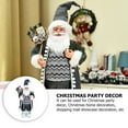 thumbnail image 5 of CTIRCHIU Dark Grey Christmas Doll Ornament Set for Holiday Parties and Mall Decorations, Standing Festive Figurines, 5 of 8