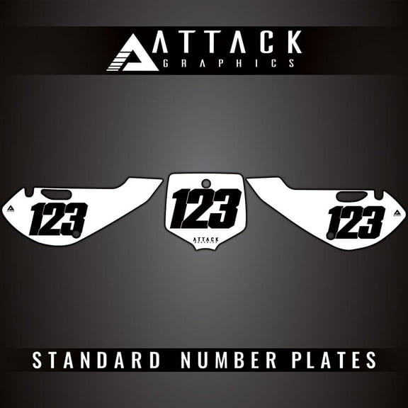 Attack Graphics Number Plate Backgrounds for Kawasaki KX65 2014