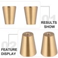 thumbnail image 3 of WEUVEB 4Pcs Single Hole Handle Copper Knobs Golden Cabinet Pulling Handle for Door Use, 3 of 8