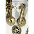thumbnail image 4 of Kingston Brass KS229PXAB Kingston Three-Handle 2-Hole Tub Wall Mount Clawfoot Tub Faucet with Hand Shower in Antique Brass, 4 of 7