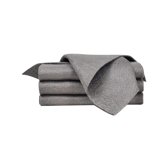 3-Pack Grey Cotton Microfiber Cleaning Cloths, 30x30cm Reusable Towels for Kitchen, Glass & Car Window Cleaning (1 set of 3)