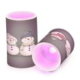 thumbnail image 7 of Yayeee Flameless Candles with Remote Flickering Battery Operated Multi Color Changing, Beige Snowmen, 7 of 7