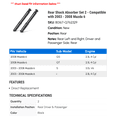 thumbnail image 2 of Rear Shock Absorber Set 2 - Compatible with 2003 - 2008 Mazda 6 2004 2005 2006 2007, 2 of 2