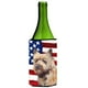 Drapeau Américain des États-Unis avec Cairn Terrier Bouteille de Vin Manche Hugger 24 oz. – image 1 sur 1