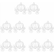 10 Pcs Iron Candy Box Candy Holder Pumpkin Carriage Centerpiece Wedding Wagon Fairytale Princess Centerpiece Décor Glass Slipper Metal Trim Box Collection White Baby