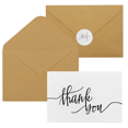 thumbnail image 1 of Thank You Cards With Matching Stickers, Durable Kraft Envelopes For Graduations Engagements, 24PCS, 1 of 5