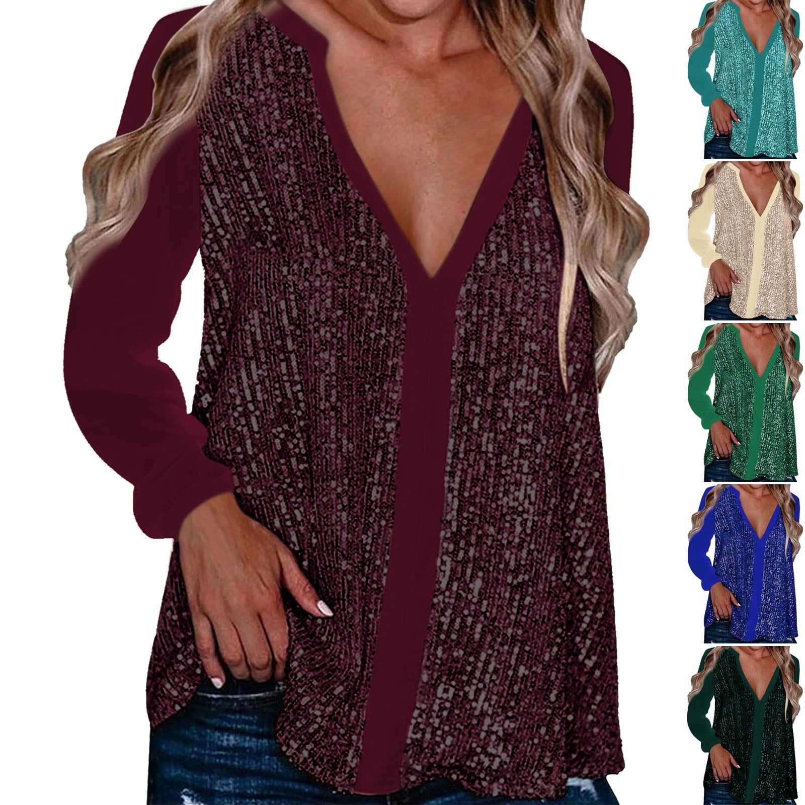 Haut à épaules Dénudées Pour Femme, Col En V, Manches 3/4