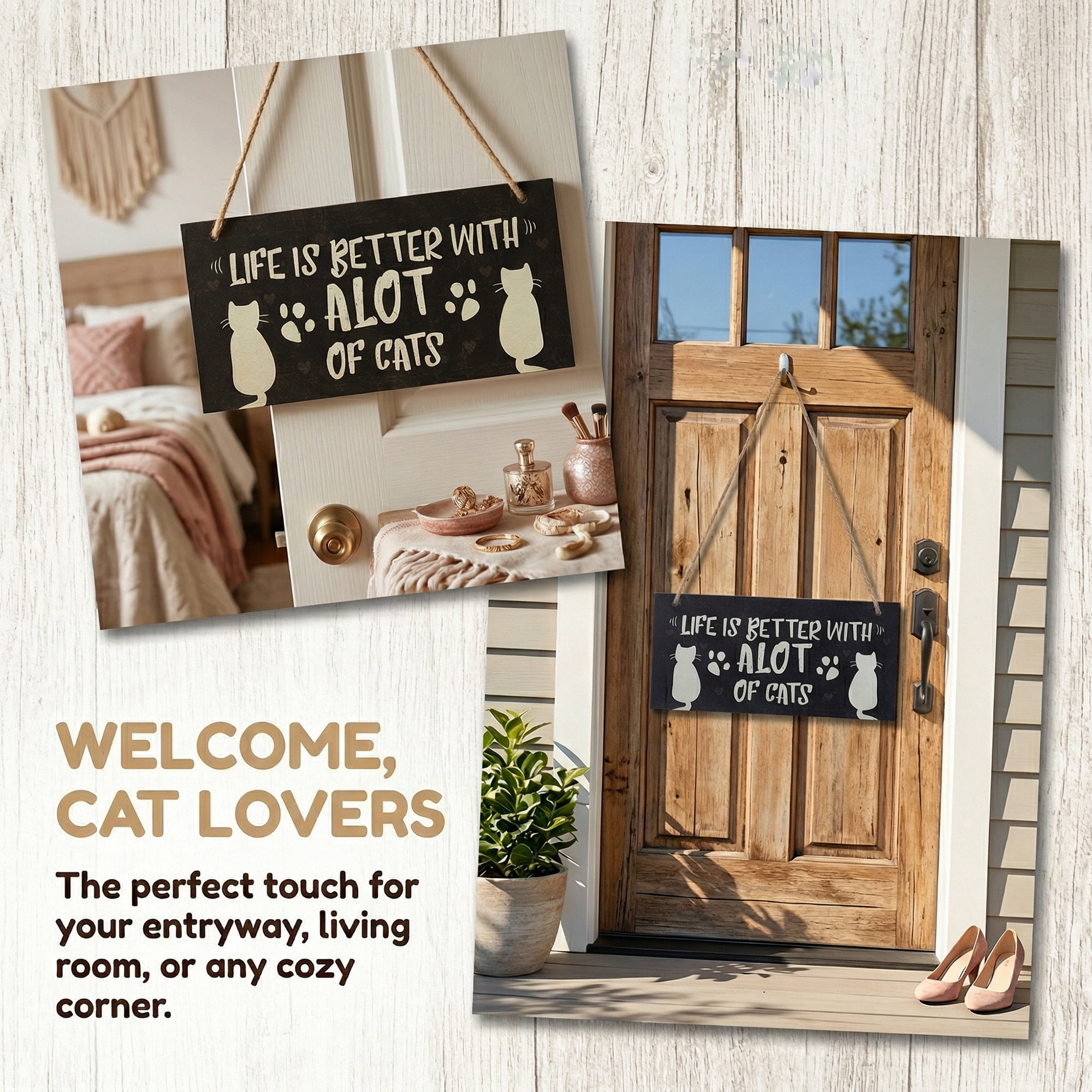 Unique Bargains Pet Sign Home Decor Decorative Wall Plaque Style H 3.9in