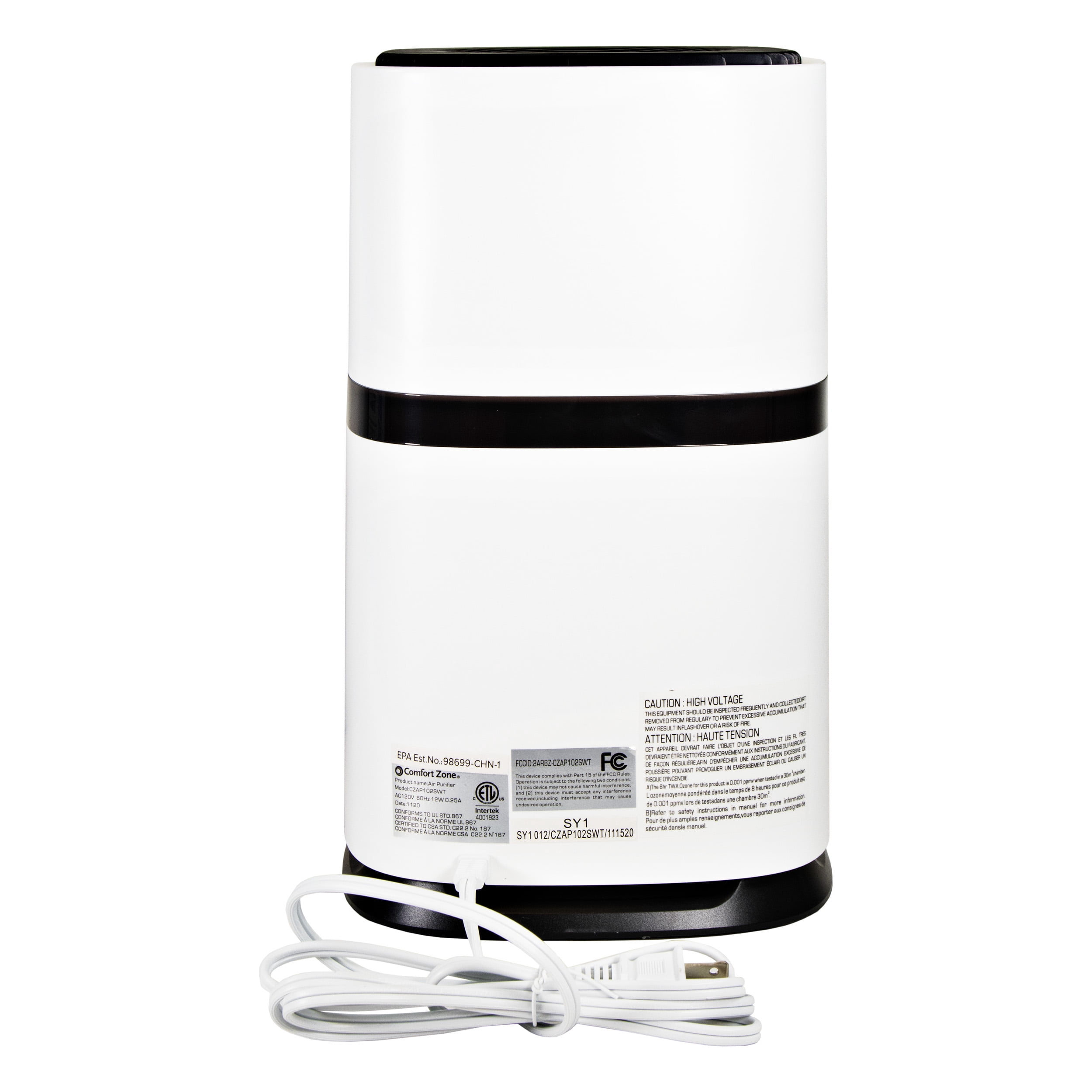 Comfort Zone® Clean HEPA Air Purifier with WiFi App Control
