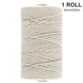 thumbnail image 3 of Bewildely Cuerda de algodón Natural para manualidades, cordón de algodón DIY, tejido artesanal, cuerda trenzada, hilo, decoración para colgar Artesanía 1 Uds 3mm * 200M, 3 of 6