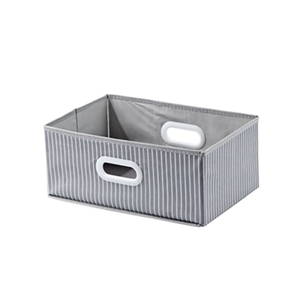 Toystoory Patrón de rayas plegable Organizador Caja de almacenamiento Ropa Caja de almacenamiento Cubierta Almacenamiento y organización del hogar