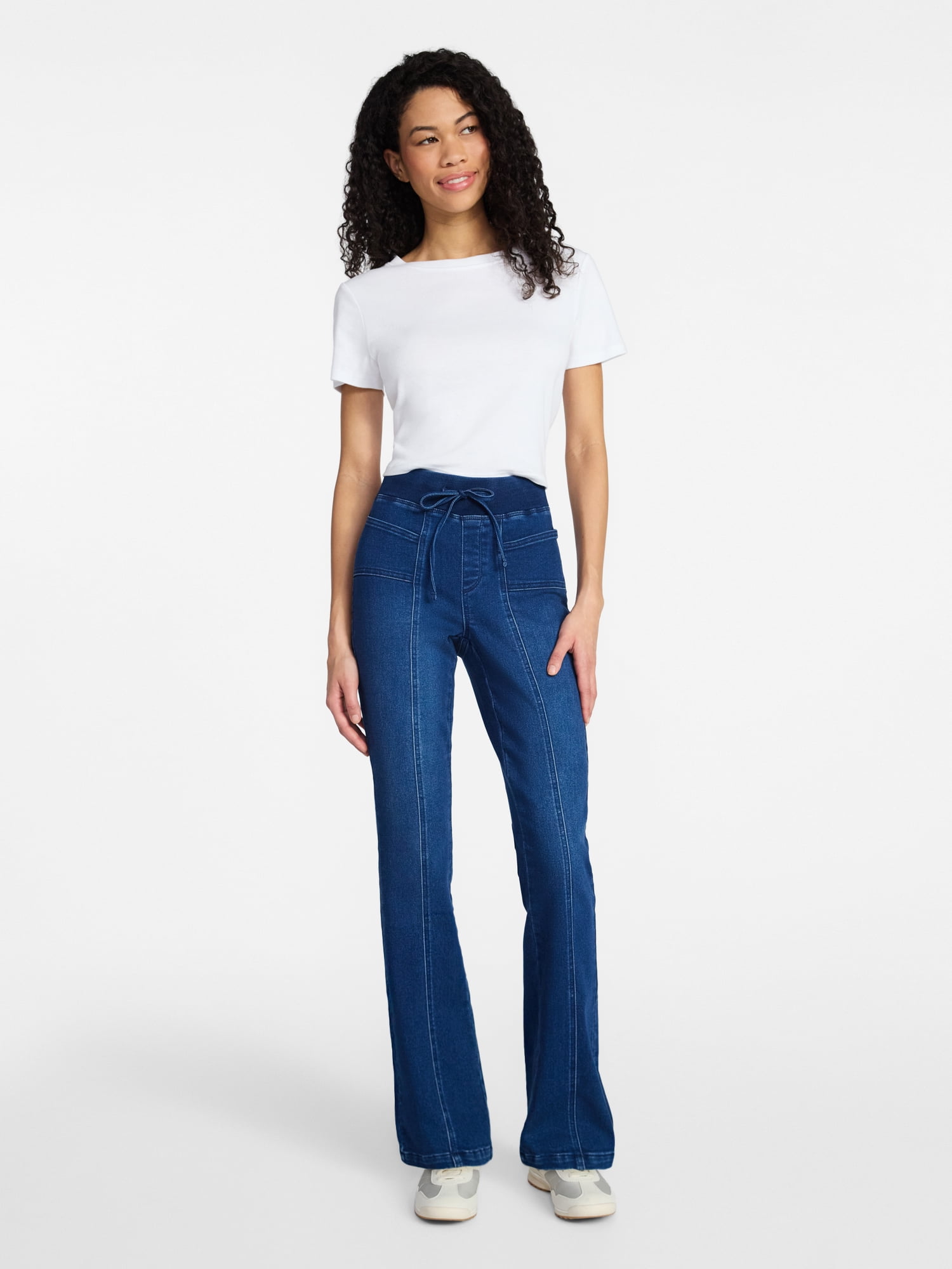 No Boundaries Seam Front Boot Pants, Women's