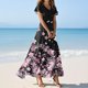 thumbnail image 1 of WILLBEST Vestidos con Curvas para Mujer Vestido de Verano para Mujer Vestido Vintage de Longitud Media con Estampado Floral Manga Corta Cuello En V Primavera 567 Mediana​​, 1 of 3