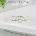 thumbnail image 6 of Porsha Wedding Ring Set for Women Engagement Ring Two Matching Bands Sterling Silver by Ginger Lyne, 6 of 7