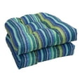 thumbnail image 5 of Blazing Needles 93184-4CH-JO16-16 19 in. U-Shaped Dining Chair Cushions, Rionu Aqua - Set of 4, 5 of 5