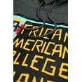 thumbnail image 6 of AACA Men's Varsity Patch Hoodie, Colorblock Pullover Sweatshirt for HBCU Pride, Charcoal, 6 of 7