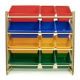 thumbnail image 4 of Tot Tutors Kids' Toy Storage Organizer with 12 Plastic Bins, Natural/Primary (Primary Collection), 4 of 5