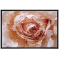 thumbnail image 3 of PixonSign Framed Canvas Print Wall Art White and Pink Rose Close-Up Floral Wilderness Illustrations Realism Chic Relax/Calm Multicolor Pastel for Living Room, Bedroom, Office - 16"x24" Black, 3 of 5