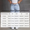 thumbnail image 2 of Eltusu Girls Jeans with Pockets, Wide Leg Solid Color Loose Fit Elastic Waist Denim Pants Black Size 8-9 T, 2 of 7