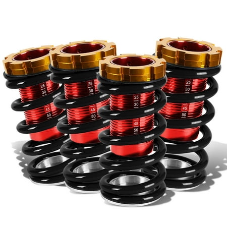 For 1988 to 2001 Civic / CRX / Del Sol / Integra Aluminum Scaled Coilover Kit (Black Springs Red Sleeves) 93 94 95 96 97 98 99