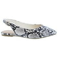 thumbnail image 1 of Emerson Snake Black White Slingback Flats, 1 of 1