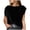 Black-02, variant on Women's Velvet Batwing Sleeve T-Shirt Crew Neckline Soft Blouse Dressy Luxe Relaxed Fit Top for Casual Outings