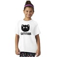 thumbnail image 4 of Cattitude Funny Cat Ladies Pet Lovers Girls Kids T Shirt Tees Teen Brisco Brands L, 4 of 6