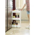 thumbnail image 2 of Plastic Storage Cabinet Organizer 3 Shelf Cart Rack Tower with Wheels, 2 of 7