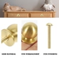 thumbnail image 3 of Troglfold dresser knobs 4pcs Round Brass Cabinet Knobs Solid Copper Pulls Golden,0.83"X0.71"X0.71", 3 of 10