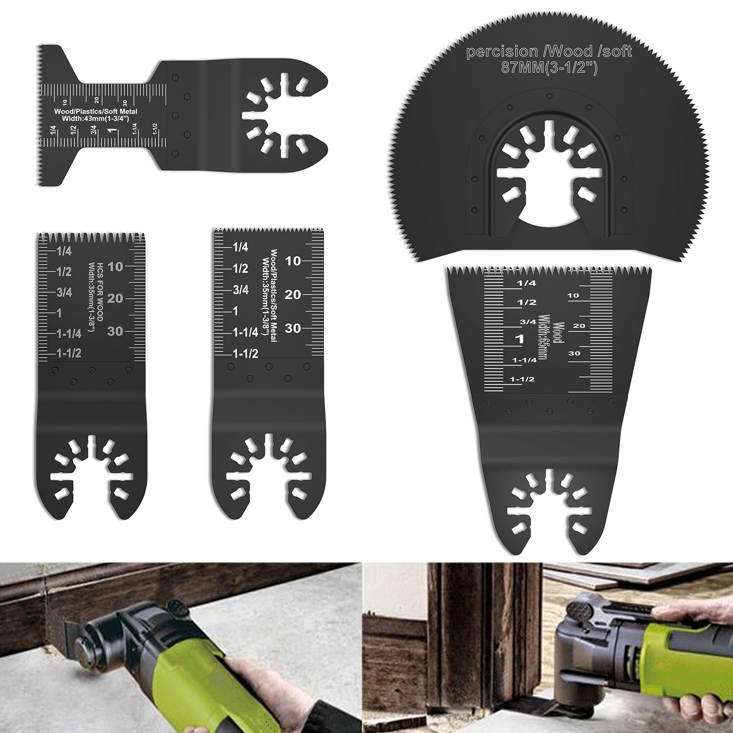 Multi Tool Saw Blades For Dewalt Fein Oscillating Wood Metal Drywall Cut Cutter 