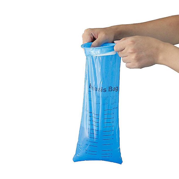 25 bolsas desechables contra el mareo y los vómitos (azul)