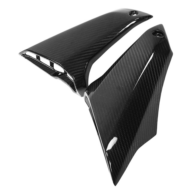 VOBOR, 2 uds., cubierta protectora de tubo de admisión de fibra de carbono 3K, reemplazo del Panel lateral del marco de la motocicleta para MT‑09 2017‑2019, accesorios para motocicletas