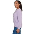 thumbnail image 5 of Alfred Dunner Classic Chenille Pullover Feathers Sweater (US, Alpha, Small, Regular, Petite, Petite, Cobalt), 5 of 12