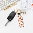 thumbnail image 5 of Wukai Popcorn Print Leather Car Keychain, Universal Key Fob Keychain, Leather Key Chain Holder for Men and Women,360 Degree Rotatable, 5 of 5