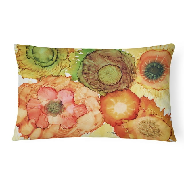 Carolines Treasures 8970PW1216 Abstract Flowers Blossoms Fabric Decorative Pillow