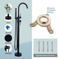 thumbnail image 3 of WOWOW 2-Handle Freestanding Tub Faucet with Hand Shower in Matte Black, 3 of 8