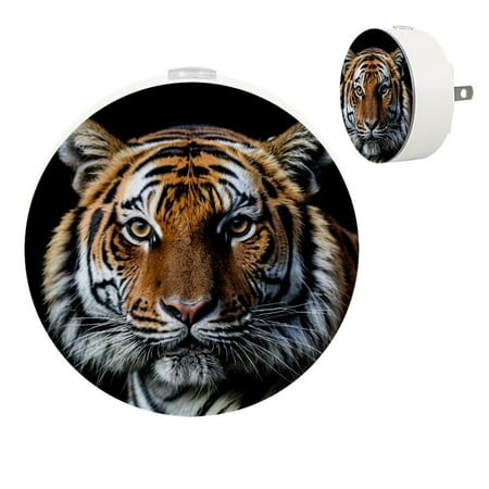 

YZUOUZY Night Lights Plug into Wall LED Lamp Bedroom Lamps Set of 2 Feline Tiger